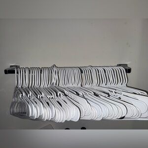 60 new Set of White Plastic Clothing Hangers
